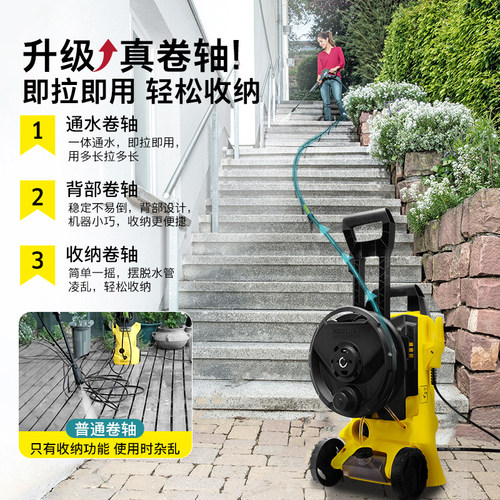 德国卡赫洗车机便携式洗车高压水枪家用水泵大功率庭院清洗机神器 - 图1