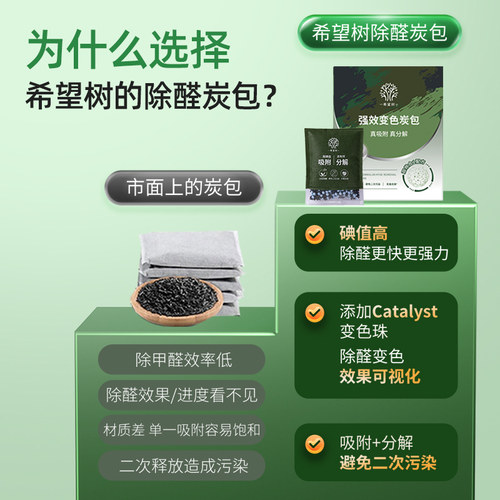 希望树除甲醛活性炭包家用强效甲醛清除剂车用除异味炭包除醛神器 - 图1