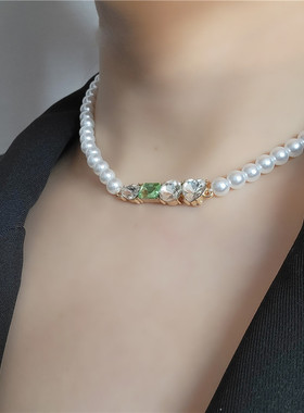 小众设计闪耀撞色项链锁骨链