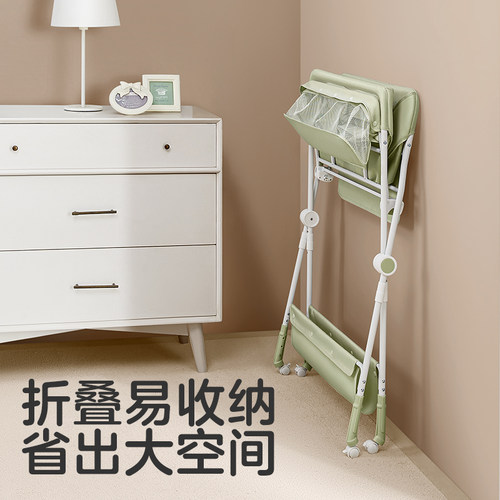 可优比尿布台婴儿护理台宝宝换尿布台抚触洗澡多功能可折叠婴儿床 - 图2
