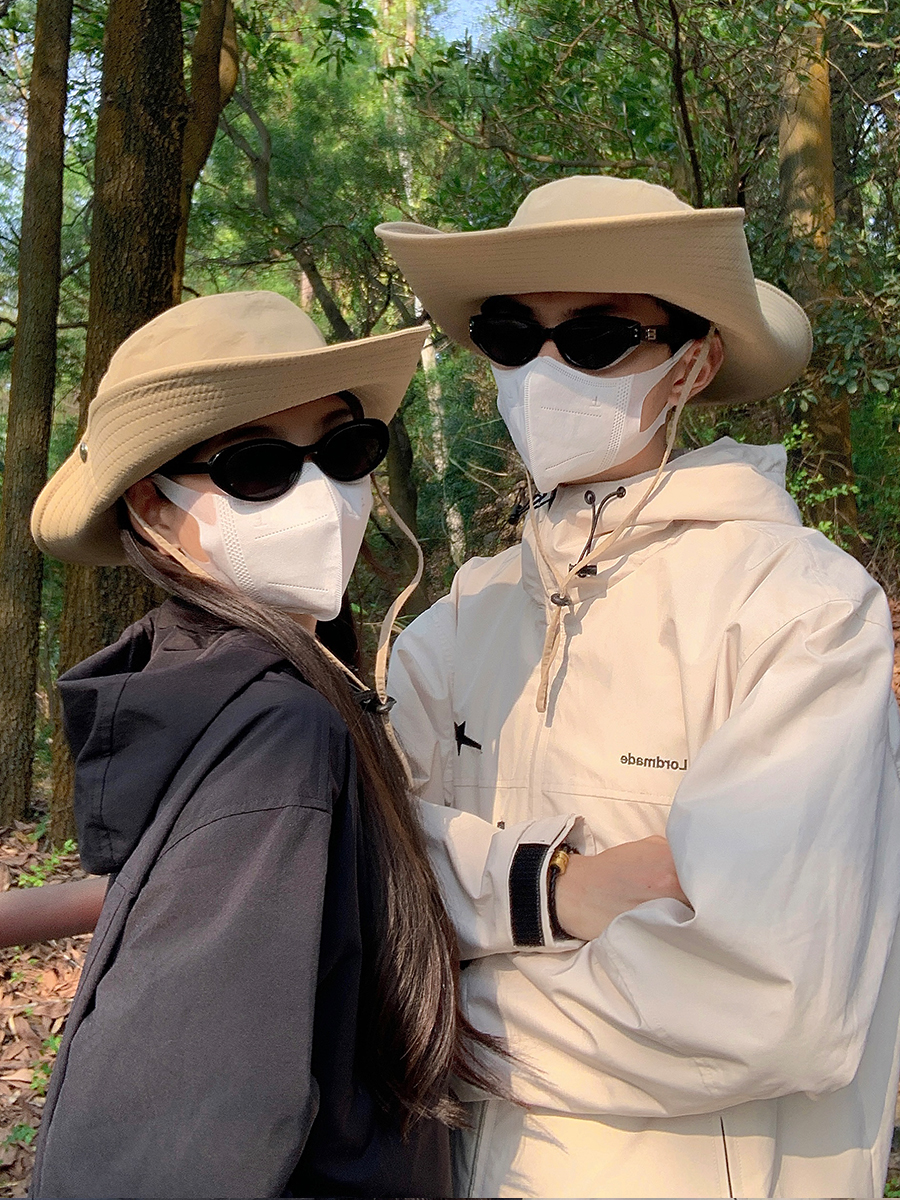 西部牛仔帽女辣妹户外登山露营防水速干渔夫帽日系遮阳防晒帽子男