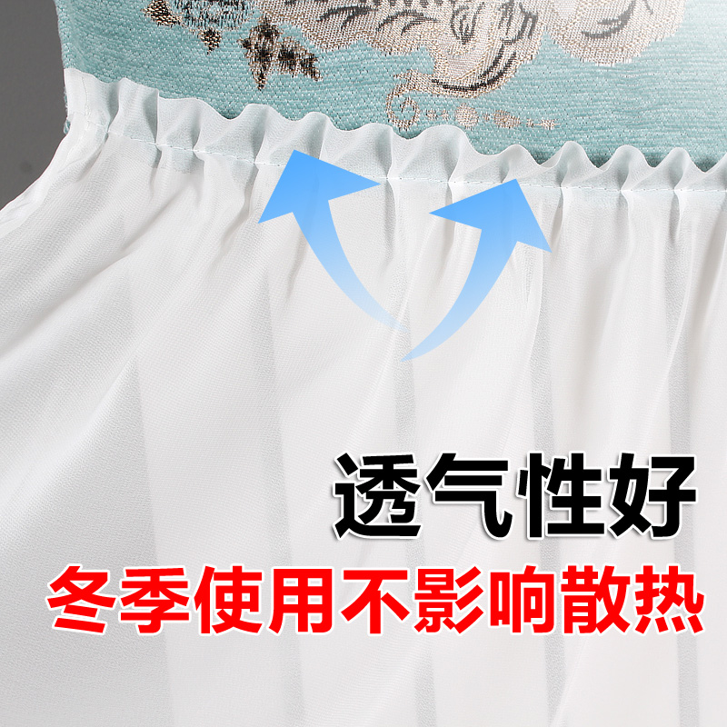 暖气片罩遮挡防熏新款帘老式铸铁全包布艺老旧熏黑熏墙防尘套盖布 - 图1