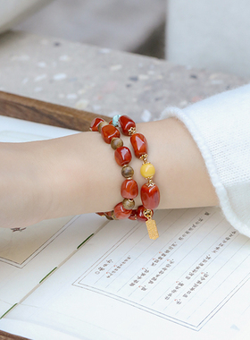 情绪稳定奇楠沉香南红手串女款
