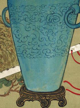 玉律余添润清供图新中式装饰画花瓶插花走廊竖版挂画仿古中国风