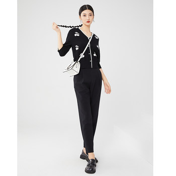 Jiarenyuan ກາງເກງກະເປົ໋າຜູ້ຍິງ 2024 Spring New High-waisted Split Line Style Pants Commuting Pencil Pants Solid Color