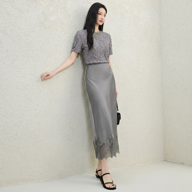 ເສື້ອຢືດ Jiarenyuan chiffon ເຄິ່ງຄໍເຕົ່າ