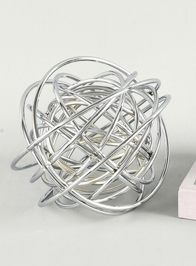 美式轻奢金属电镀铁线藤球麻花球