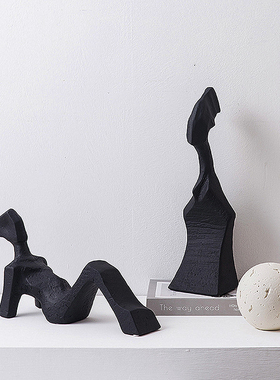 陶瓷材质抽象人物雕塑装饰品摆件