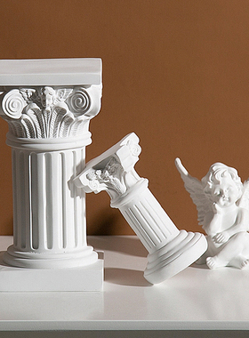 可爱小天使-古典罗马柱装饰摆件