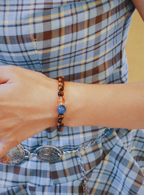 鹿与花园原创虎眼石手链