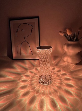 小蛮腰水晶台灯卧室氛围灯礼物