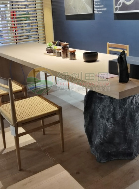 玻璃钢仿真石头承重桌脚石造景装饰家具配饰人造石假山石落地摆件