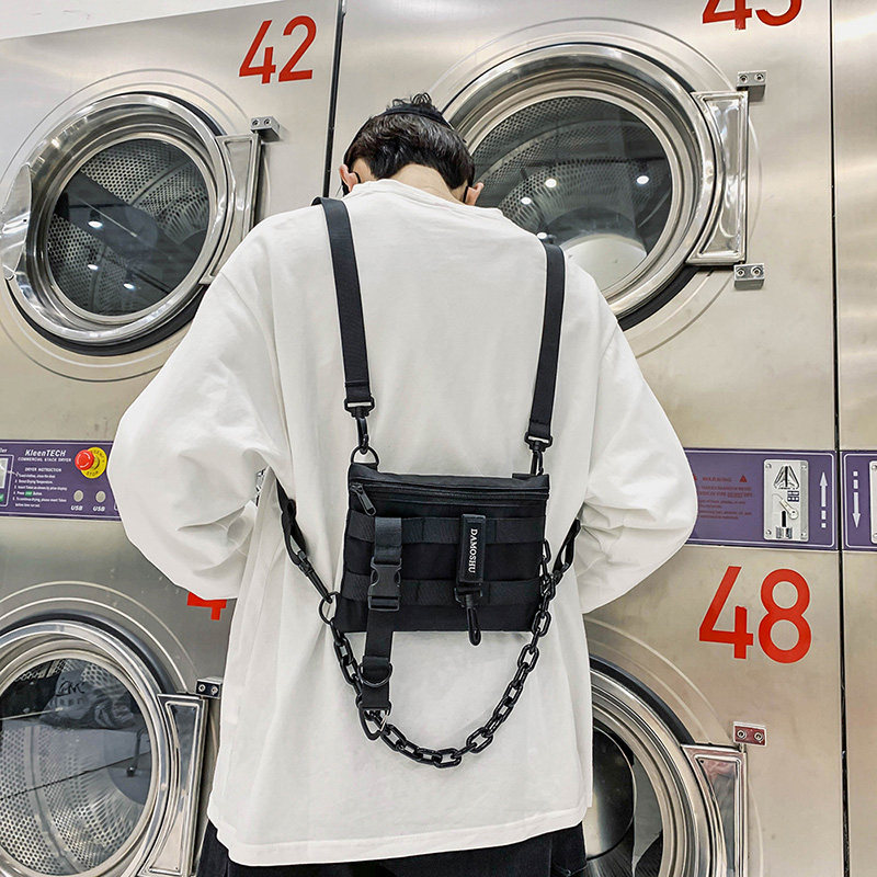 日系工装马甲包斜挎包 佰利老人箱包女士包袋