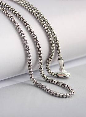 复古泰银百搭毛衣项链