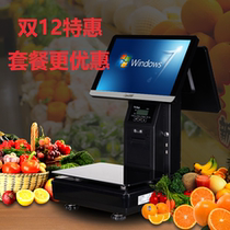 Pike POS6000 capacitive touchscreen weighing cashier all-in-one catering cooked food vegetables raw fresh fruit snacks