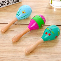 Make Percussion Instrument Shake Suzuki Sandhammer Sandegg Baby Toddler Baby Toddler Early Teach Small Wooden Toy Big Music