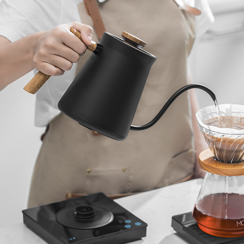 MOJAE/摩佳智能温控手冲咖啡壶家用细口壶不锈钢电热水壶泡茶壶-图1