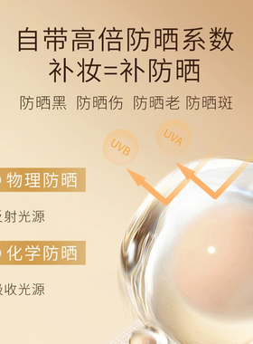 韩熙美白防晒气垫霜遮瑕保湿持久