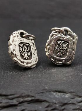 藏银扎基拉姆财神侧挂吊坠金刚星月菩提百香diy手串文玩配饰配