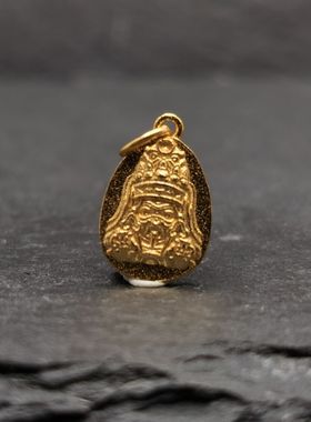 S925纯银24K金扎基拉姆吊坠挂件文玩配饰108diy手串百搭配件