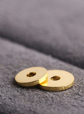 S925纯银镀金直切隔片垫片