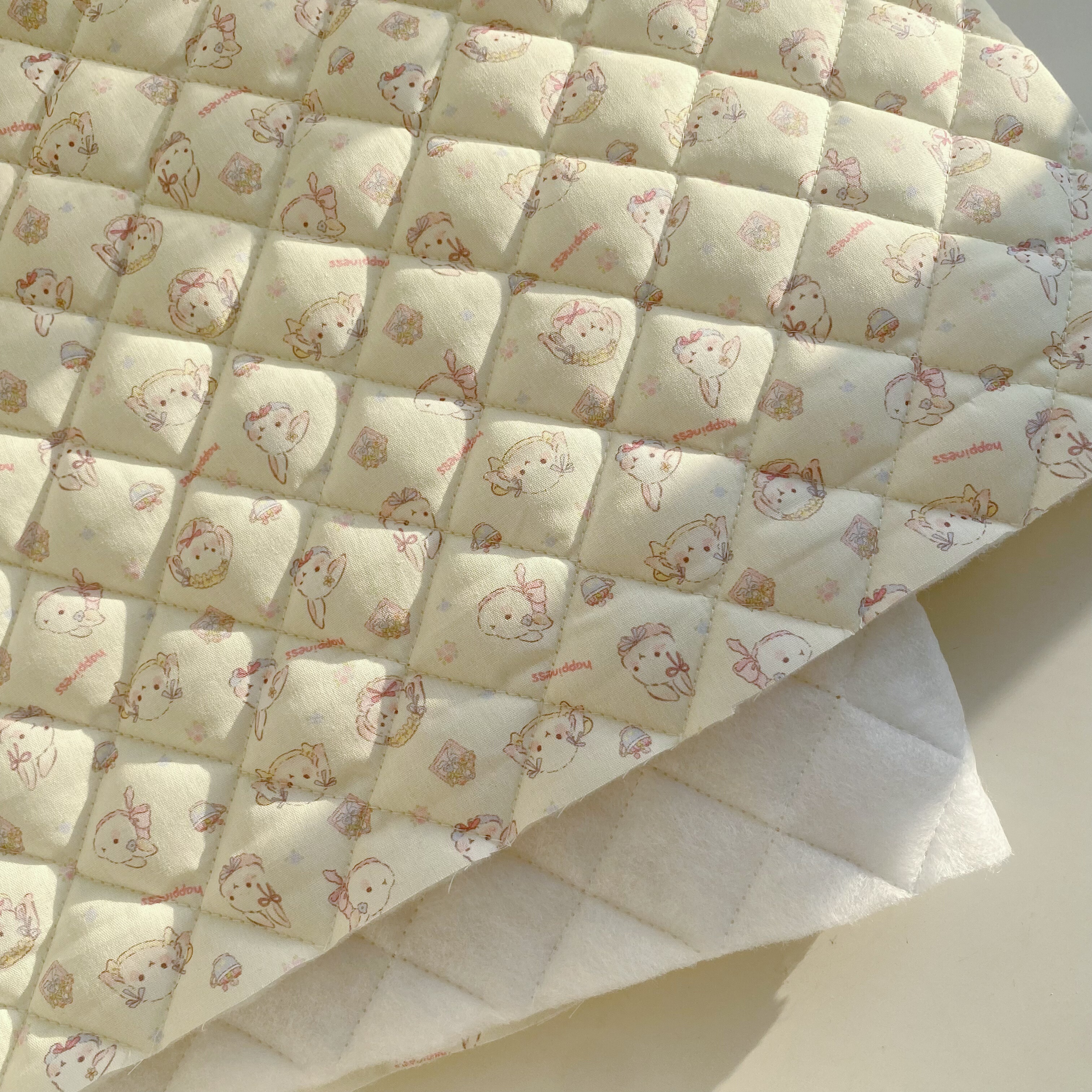 40支表布绗棉夹棉卡通小兔小猫绗棉包包马甲棉衣坐垫手作diy面料,淘宝优惠券,粉丝福利购,淘宝优惠卷