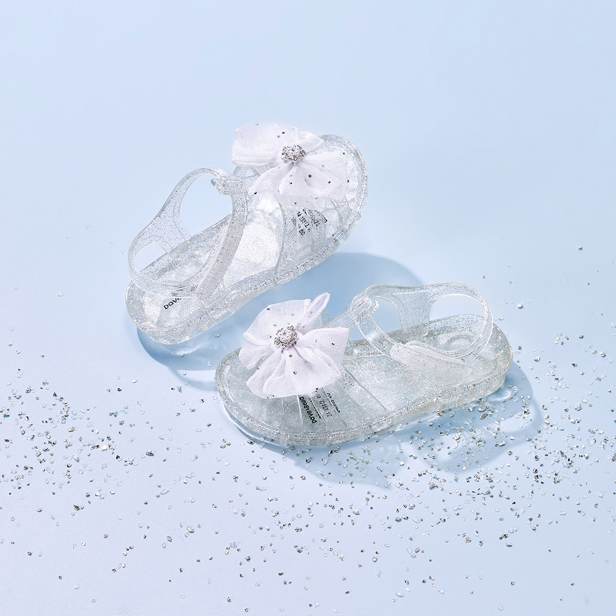 戴维贝拉儿童凉鞋2026夏季新款女童宝宝透明公主鞋露趾蝴蝶结鞋子,淘宝优惠券,粉丝福利购,淘宝优惠卷