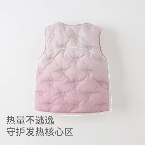 【商场同款】戴维贝拉冬季装儿童马甲保暖新款童装女童羽绒服衣服 - 图2