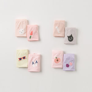 【两条装】davebella戴维贝拉女童内裤新款宝宝儿童纯棉平角裤