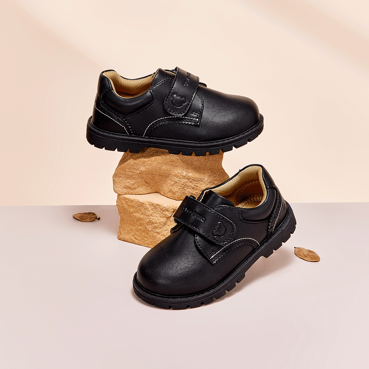戴维贝拉儿童男童皮鞋英伦风女童黑色小皮鞋中大童2025秋装新款,淘宝优惠券,粉丝福利购,淘宝优惠卷