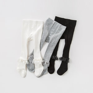 戴维贝拉童装儿童袜子春装打底袜女宝宝连脚裤袜婴儿洋气打底裤潮