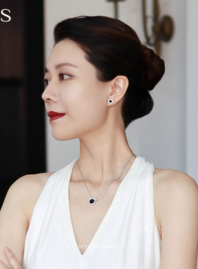 MGS/曼古银多瑙河圆舞曲时尚轻奢高级感黑玛瑙项链送闺蜜悦己礼物