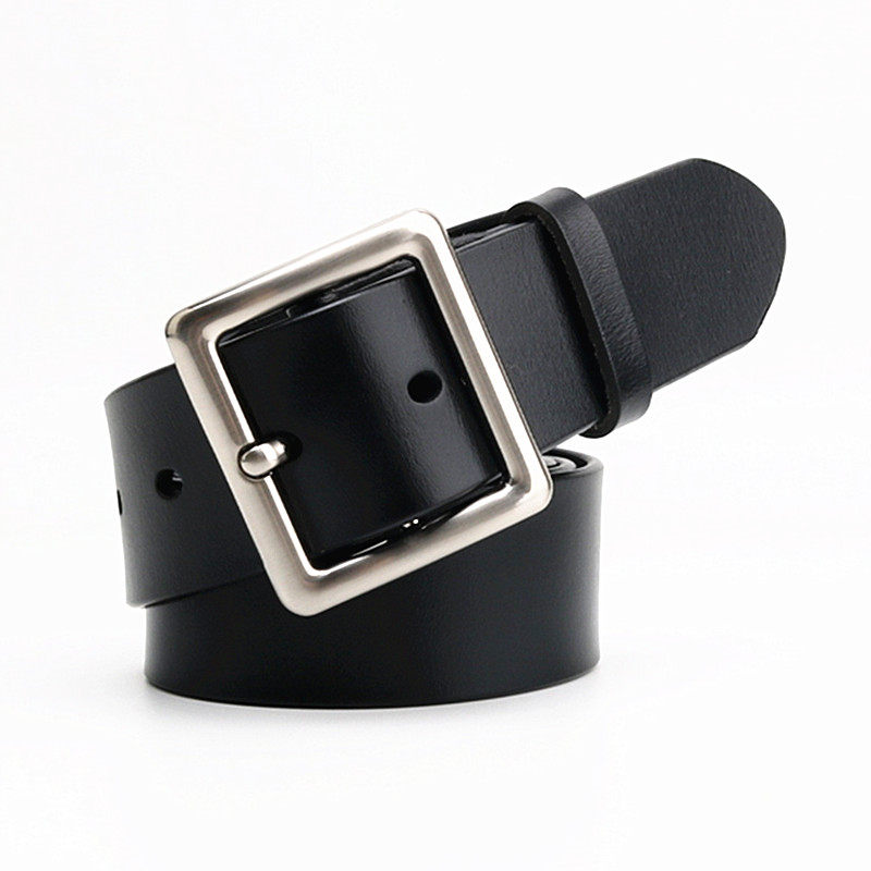 韩版宽腰带女士新款方扣皮带学生时尚流行裤带子复古百搭针扣牛皮,淘宝优惠券,粉丝福利购,淘宝优惠卷