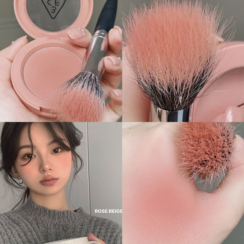 韩国3CE单色腮红玫瑰米色ROSE BEIGE/南瓜脏橘nude peach/mono - 图2