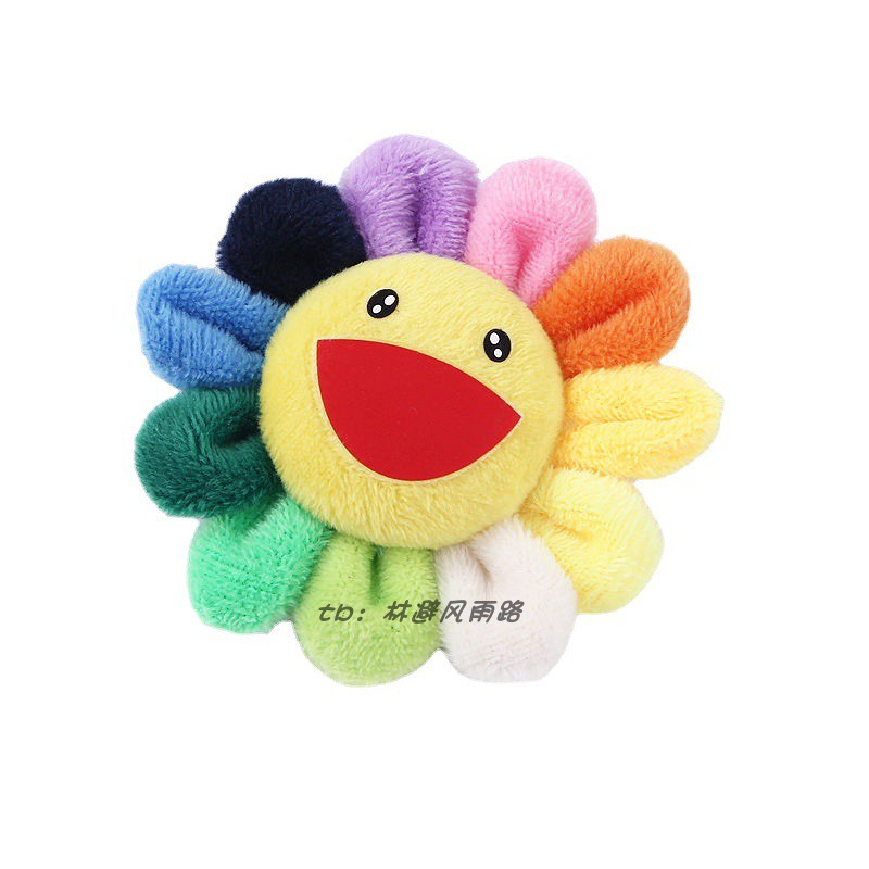 Murakami Flowers Plush pins胸针Rainbow Flower Brooch Pin - 图3