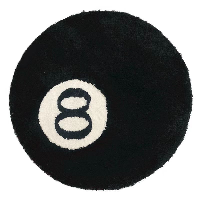 LAKE 8 Ball Rug Indoor Home Decor Spooky Accent Round Mat-图3