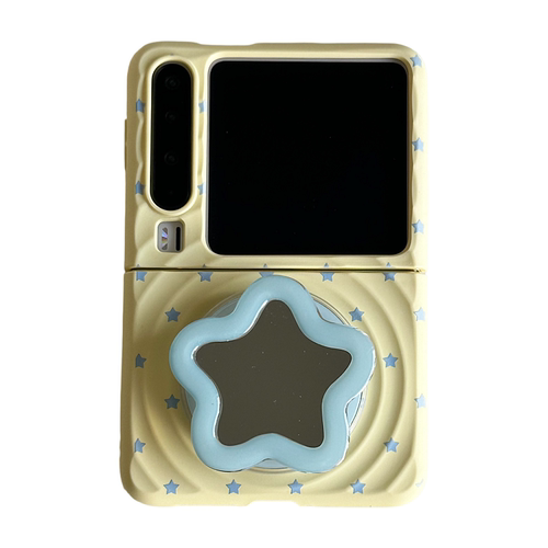 可爱镜面星星支架适用小米Mixflip2手机壳华为PuraX三星ZFLIP7/6/5磁吸保护套pocket波漾OPPOn3flip荣耀Vflip - 图3