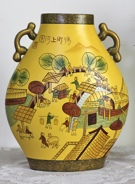 艺术风精品展厅陶瓷大花瓶摆件