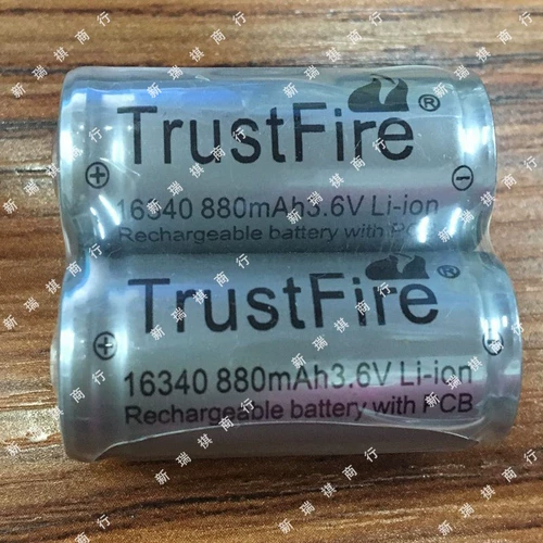Фонарь, литиевые батарейки с зарядкой, защитная батарея, 6v, 880mah, 123A