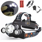 Бесплатная доставка Boruit RJ-3000 3*T6Led Атака фары фары в кемпинг