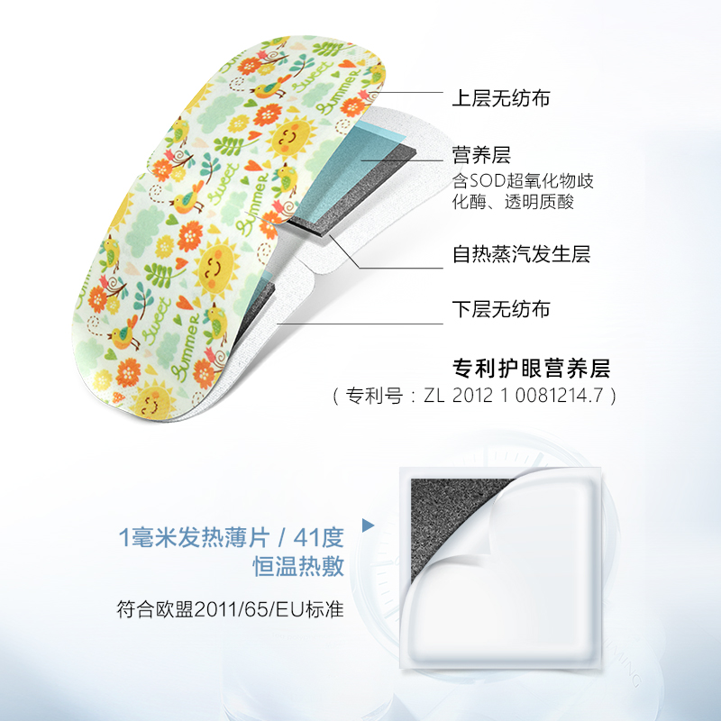 珍视明经典系蒸汽眼罩 热敷发热缓解眼疲劳眼罩睡眠遮光透气男女 - 图2