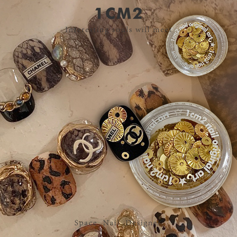 1CM2原创美甲 复古老钱小香风格豹纹 指甲秋冬饰品贴纸转印纸饰品,淘宝优惠券,粉丝福利购,淘宝优惠卷