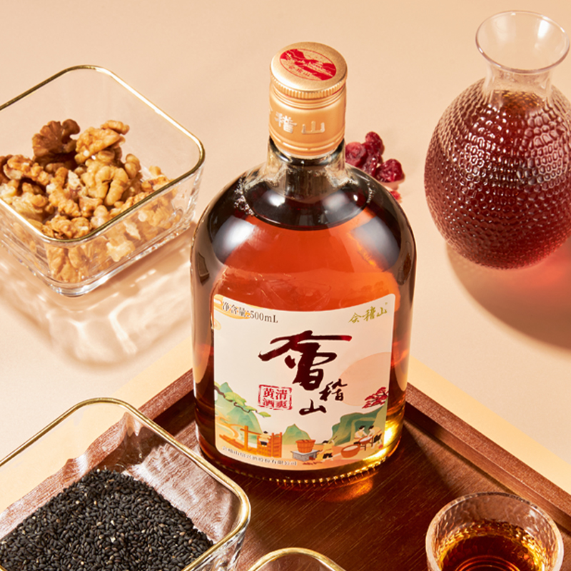 会稽山黄酒花雕酒正宗绍兴黄酒阿胶专用 精酿三年500ml*6糯米瓶装