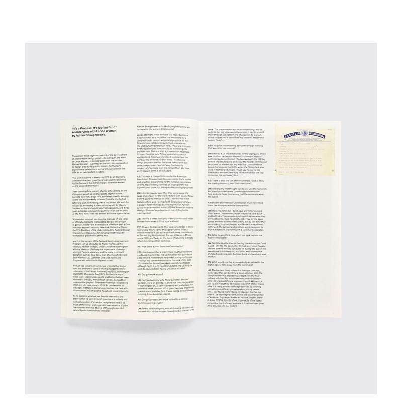 【现货】平面设计大师Lance Wyman：美国二百周年庆典创徽纪念稿 Lance Wyman: Process 原版英文字体图案标志设计图书书籍 - 图0