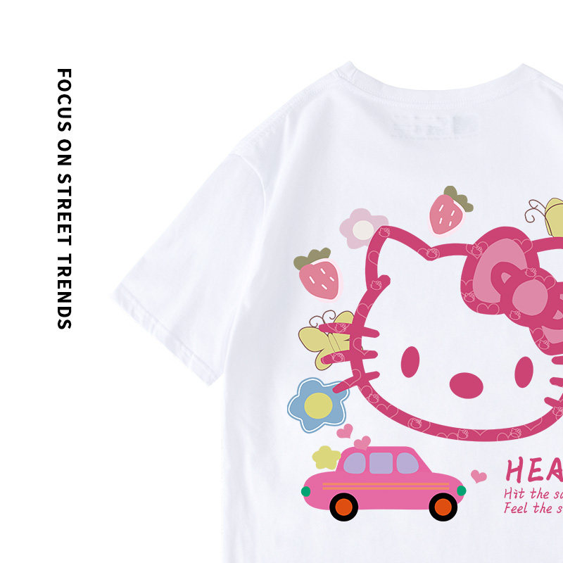 可爱正肩短袖白色宽松纯棉夏季t恤 jkteeT恤