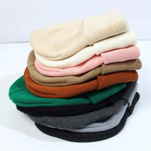 Winter Soft Thick Fleece  Beanie Hat for Men Women Warm Knit - 图0