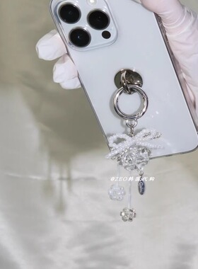 韩国代购手工制作冰晶雪花手机链