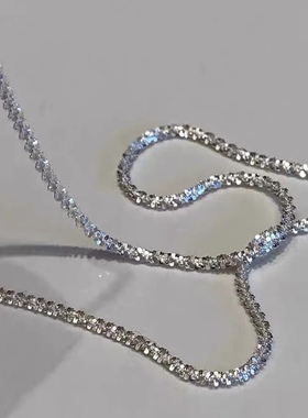 波光粼粼纯银满天星极闪百搭项链