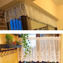 Special Price Semi-Curtain Short Door Curtain Kitchen Cabinet Shield Curtain Free of perforated curtains Curtain Yarn Curtain Partition Decoration Magic Sticker Self Adhesive