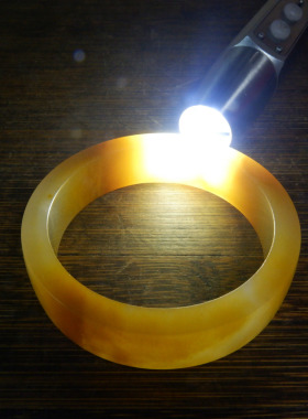 2551号 新疆克拉玛依金丝玉轮胎手镯 内径59.5mm